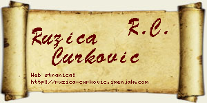 Ružica Ćurković vizit kartica